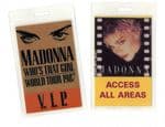 WHO'S THAT GIRL TOUR - VIP ALL ACCESS LAMINATE PASSES (Set of 2)