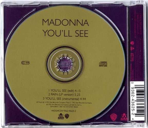 YOU LL SEE - UK CD SINGLE CALENDAR W0324CDX