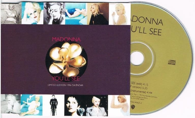 YOU LL SEE - UK CD SINGLE CALENDAR W0324CDX