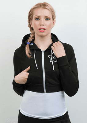 Girlie cropped zoodie