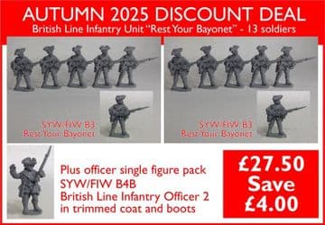 AUTUMN 2025 DISCOUNT DEAL British Line Infantry Unit “Rest Your Bayonet” - 13 soldiers