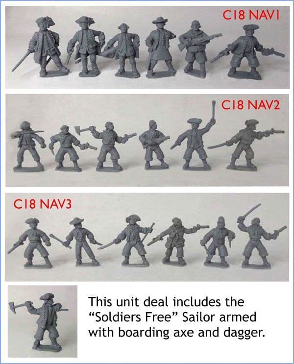 C18 NU2 18th Century Sailors Boarding Party