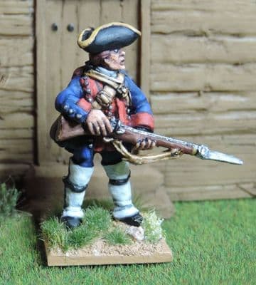FIW BPT12 Single Figure Anglo-American Provincial Private Soldier in Short Coat Standing Ready