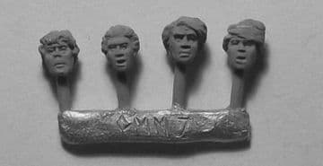 KMM Heads 06 A - Bareheaded Shaven Faces