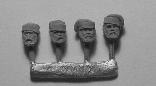 KMM Heads 08A - Knitted Hats Bearded Heads