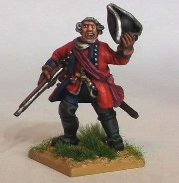 SYW/FIW B04A Single figure British Line Infantry Officer 1 in plain coat