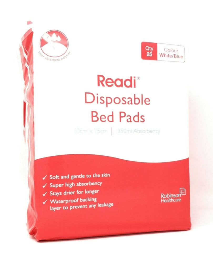 Readi Disposable Underpads Incontinence Bed Pads 60cm x 75cm SAP 1350ml