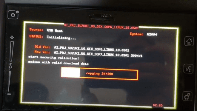 Suzuki SLDA 1891 Software Update USB – Apple CarPlay Activation