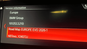 Latest 2026-1 Sat Nav Update For BMW EVO ID4/ID5/ID6 Navigation Map