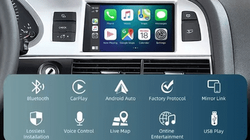 Wireless CarPlay & Android Auto Retrofit Kit for Audi A6 (2009–2011) & Q7 (2010–2015) – MMI 3G / 3G+