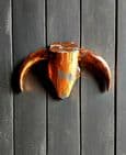 Cattle Skull Wall Art - DISTRESSED COPPER ACCENTS COW'S HEAD - *ONE-OFF*