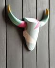 Cattle Skull Wall Art - GEOMETRIC BRIGHTS - *ONE-OFF*
