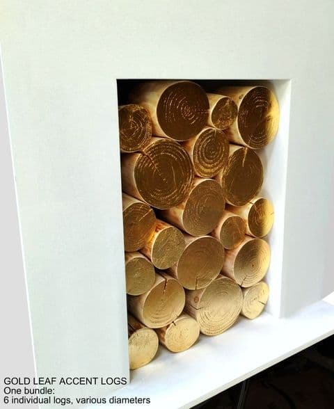 Decorative Luxury Logs - GOLD LEAF