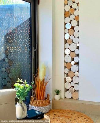 Decorative Luxury Logs - SILVER LEAF Accents