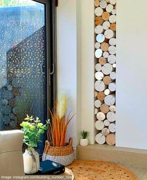 Decorative Luxury Logs - SILVER LEAF Accents