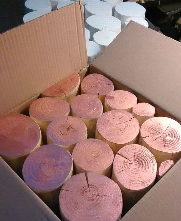 Decorative Metallic Logs - COPPER LUSTRE