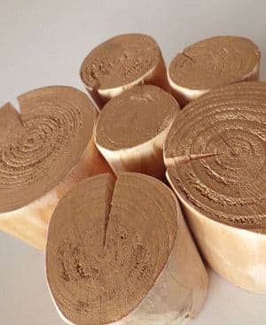 Decorative Metallic Logs - GOLD LUSTRE