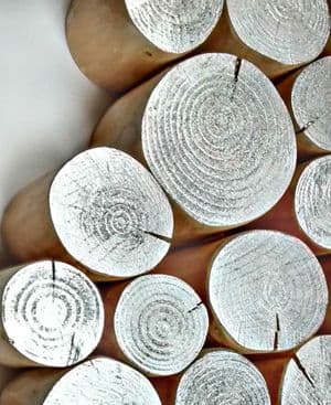 Decorative Metallic Logs - SILVER LUSTRE