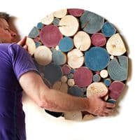 Log Wall Art - CIRCULAR MOSAIC in COSIMO