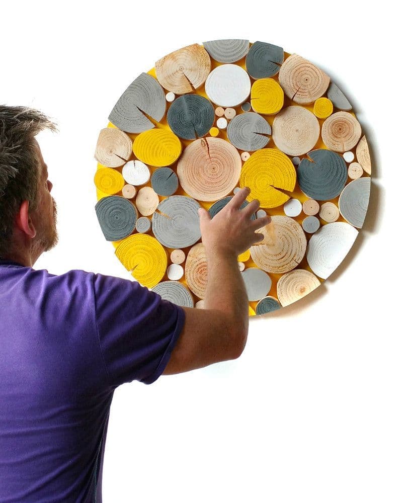 Log Wall Art CIRCULAR MOSAIC in HEPBURN