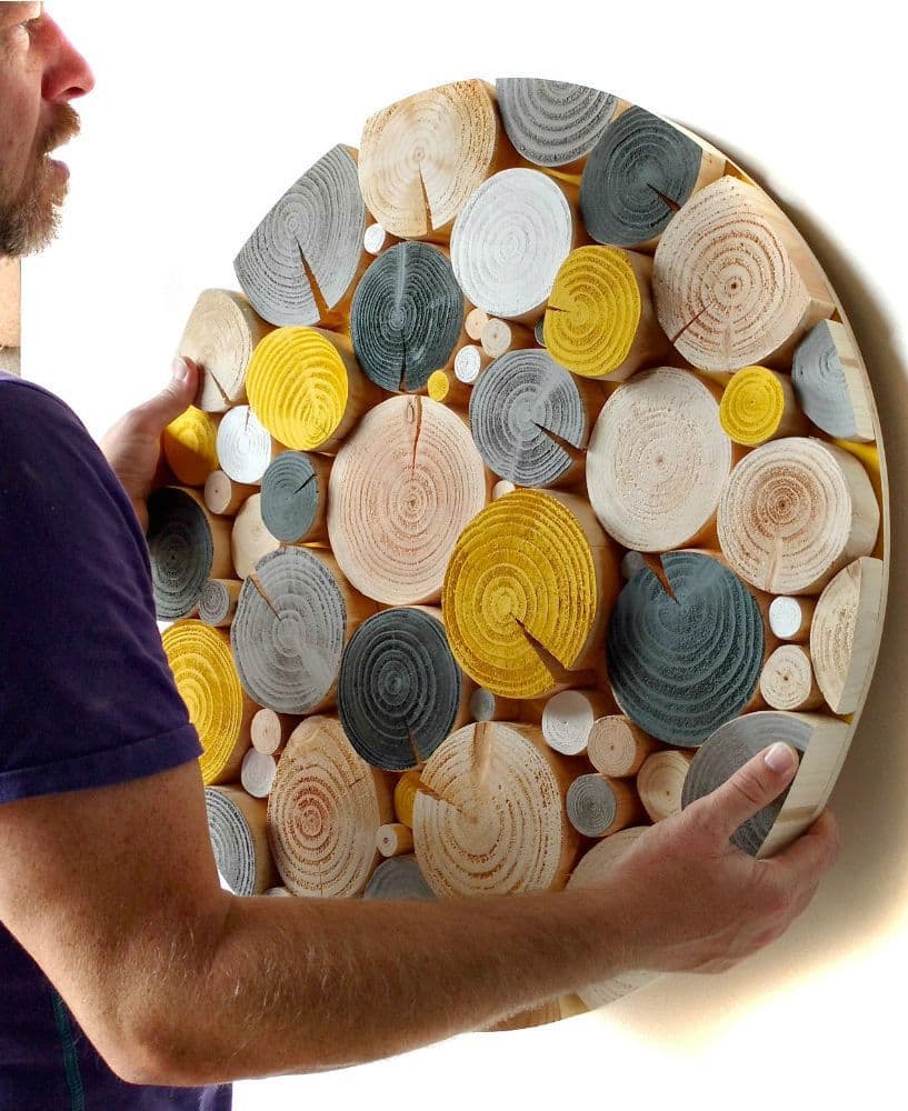 Log Wall Art - CIRCULAR MOSAIC in HEPBURN