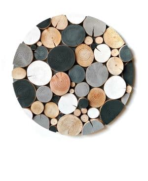 Log Wall Art - CIRCULAR MOSAIC in REVOLUTION