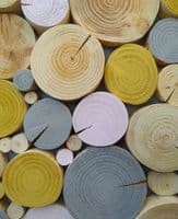 Log Wall Art - RECTANGULAR MOSAIC in BLUSHED OCHRE