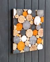 Log Wall Art - RECTANGULAR MOSAIC in HELIOS