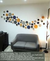 Log Wall Art 'SCATTER TILES' - Choose Your Colours