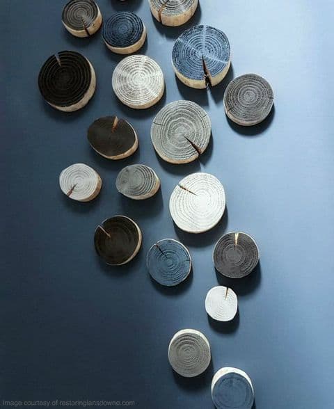 Log Wall Art 'SCATTER TILES' - Choose Your Colours