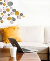Log Wall Art 'SCATTER TILES' - Choose Your Colours