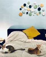Log Wall Art 'SCATTER TILES' - Choose Your Colours