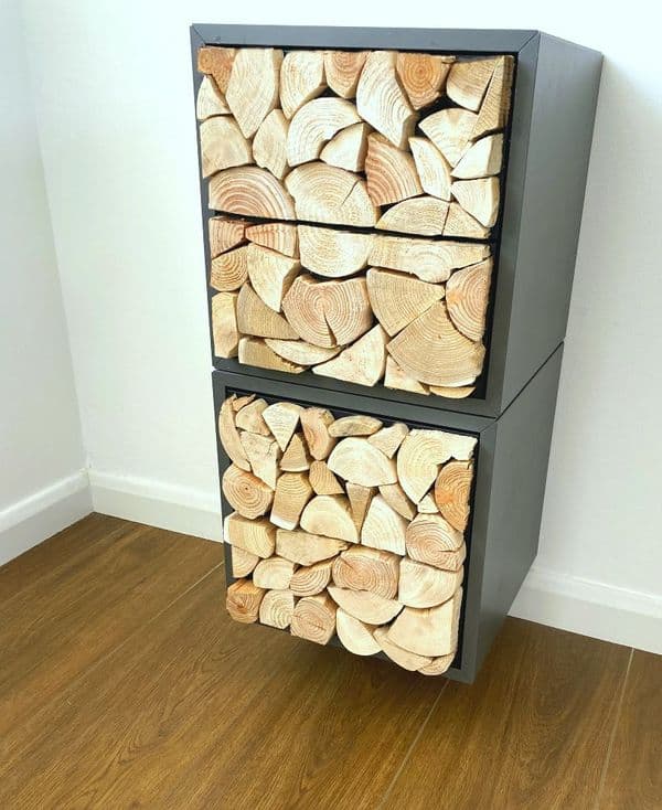 Log Wall Tiles - STAGGERED SPLIT STYLE