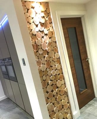 Log Wall Tiles - STAGGERED STYLE