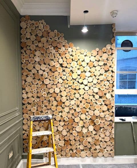 Log Wall Tiles - STAGGERED STYLE