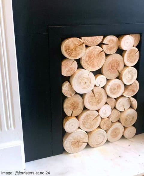 Log Wall Tiles - STAGGERED STYLE