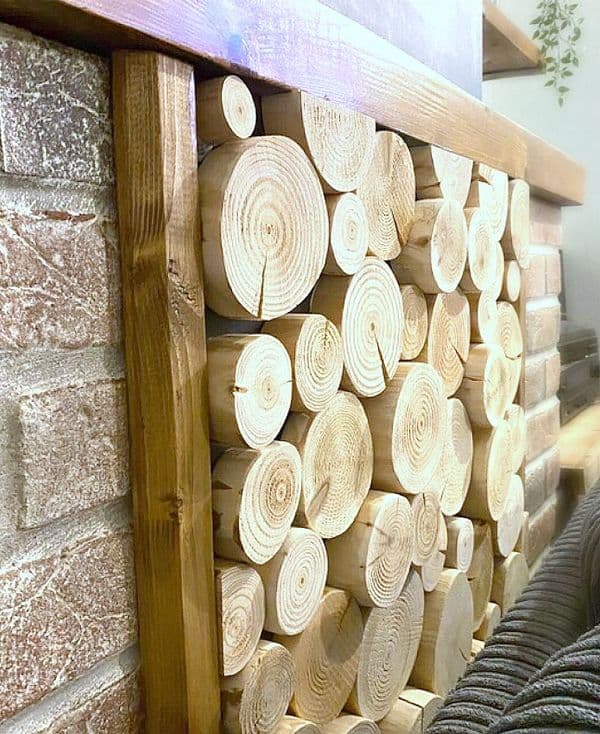 Log Wall Tiles - STAGGERED STYLE