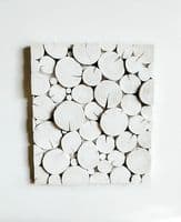 ONE ONLY! READY FOR IMMEDIATE DISPATCH Log Wall Art - RECTANGULAR MOSAIC SCANDI STYLE