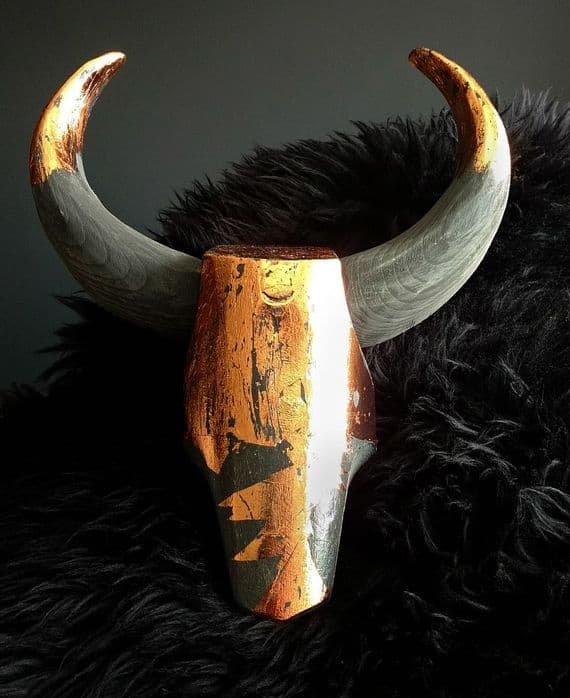 VALHALLA *ONE-OFF* COPPER ACCENTS BULL'S HEAD
