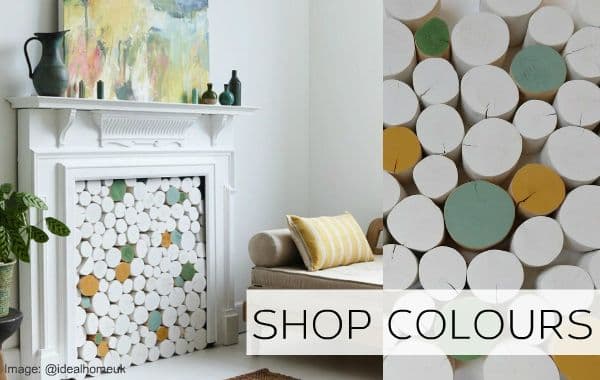 A wide range of colour options for your decorative log stack from The Log Basket - match your wall art!
