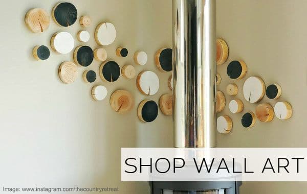 Unique log wall art from The Log Basket in a range of colours and custom options