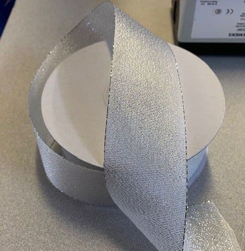 38mm wide Metallic Silver 30m Roll