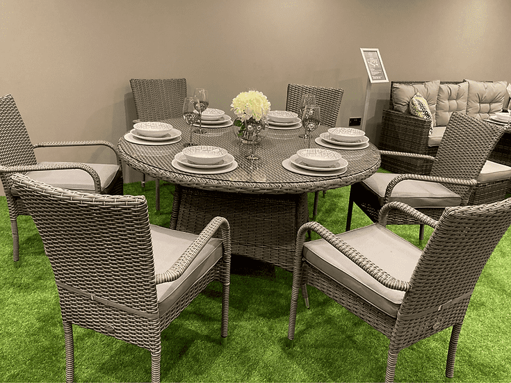 Colorado 6 Seat Circular Dining Set