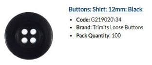 : Shirt: 12mm: Black