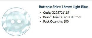 : Shirt: 16mm: Light Blue