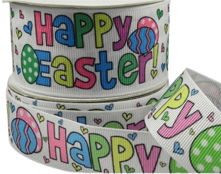 0 5118 25mm and 38mm White grosgrain ribbon