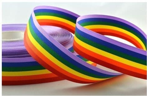 0    54106 - 10mm,  Gay Pride/ Rainbow Ribbon (10 Metres)