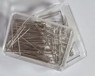 0 A00059 Mild Steel Dressmakers Pins: 26 x 0.65mm - Nickel - 20pk