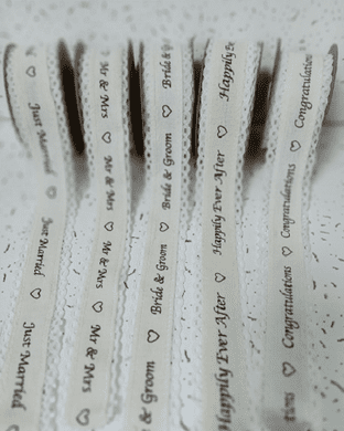 0 Bridal ribbon lace edge 38mm