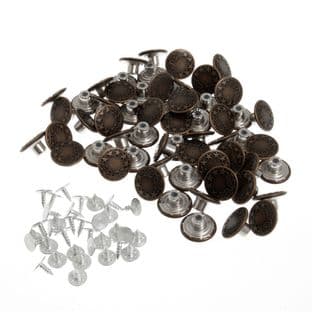 0 CX26 Jeans Buttons: Bronze: Silver